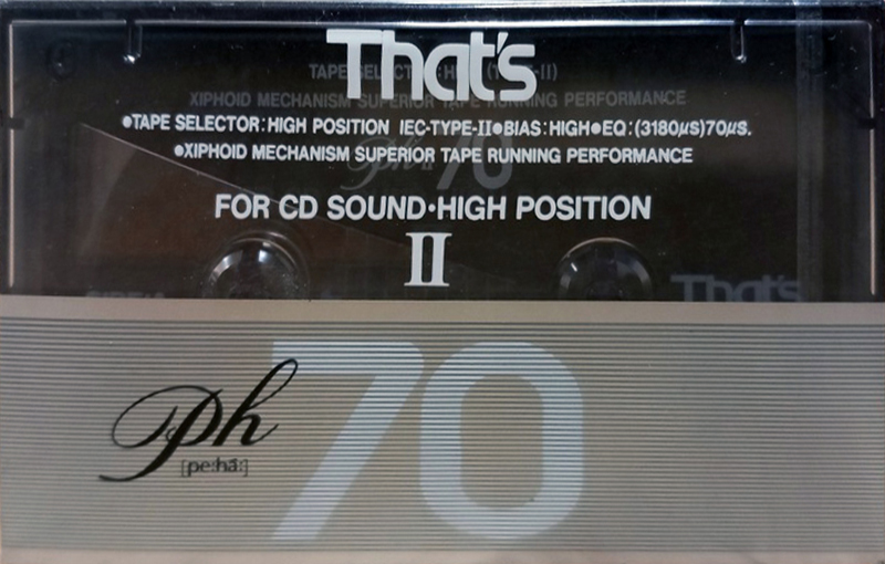 Compact Cassette Thats PH-II 70 Type II Chrome 1989 Japan
