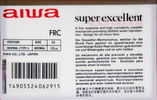 Compact Cassette Aiwa FRC 60 Type I Normal 1991 Worldwide