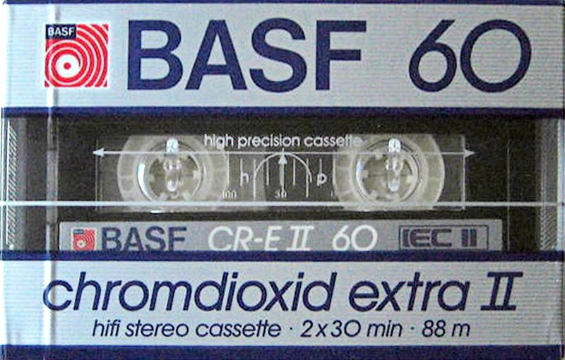 Compact Cassette BASF Chromdioxid Extra II 60 "CR-E II" Type II Chrome 1985 Europe