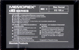 Compact Cassette Memorex dB 90 Type I Normal 1985 Europe