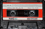 Compact Cassette RAKS High Dynamic 90 Type I Normal 1977 Europe