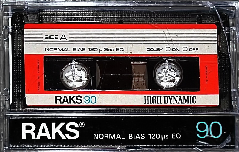 Compact Cassette RAKS High Dynamic 90 Type I Normal 1977 Europe