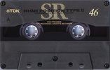 Compact Cassette TDK SR 46 "SR-46F" Type II Chrome 1994 Japan