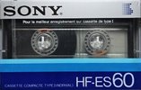 Compact Cassette Sony HF-ES 60 Type I Normal 1985 France