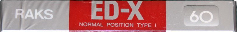 Compact Cassette RAKS ED-X 60 Type I Normal 1990 Europe