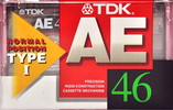 Compact Cassette TDK AE 46 "AE-46F" Type I Normal 1998 Japan