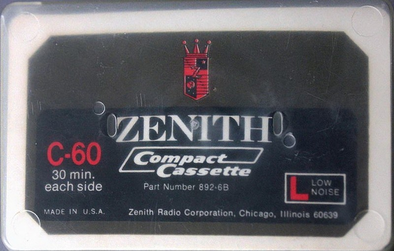 Compact Cassette Zenith L 60 Type I Normal USA