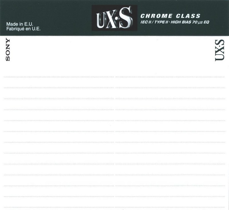 Compact Cassette Sony UX-S 90 Type II Chrome 2000 Europe