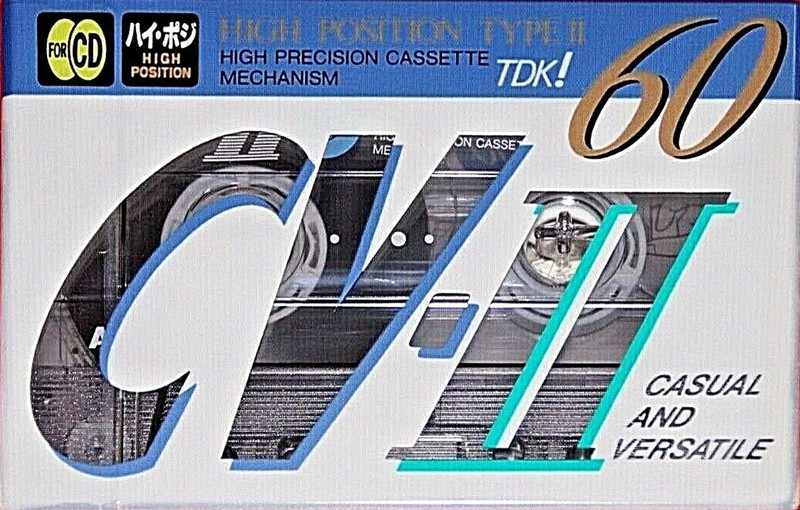 Compact Cassette TDK CV-II 60 &quot;CV2-60R&quot; Type II Chrome 1991 Japan