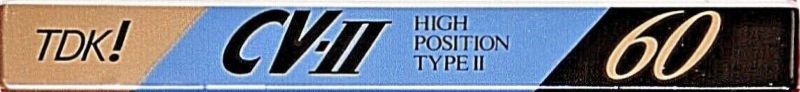 Compact Cassette TDK CV-II 60 &quot;CV2-60R&quot; Type II Chrome 1991 Japan