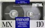 Compact Cassette Maxell MX 110 Type IV Metal 1990 Europe