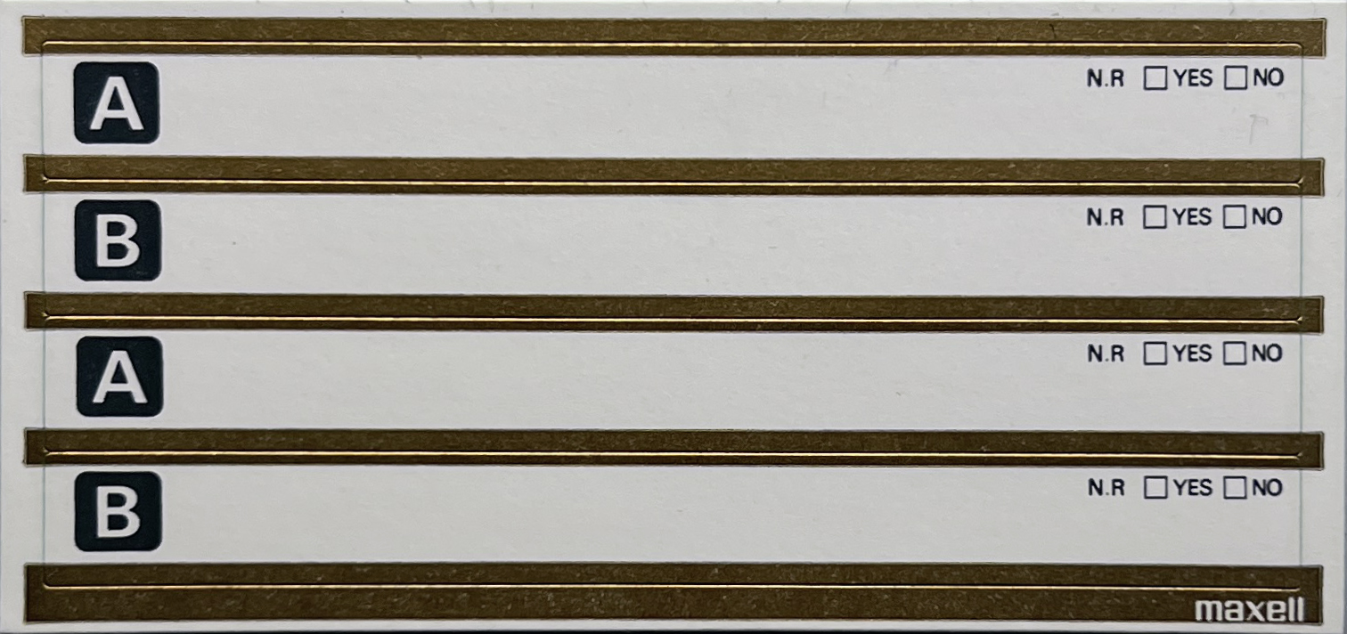 Compact Cassette Maxell XLII 90 "with line" Type II Chrome 1985 Europe