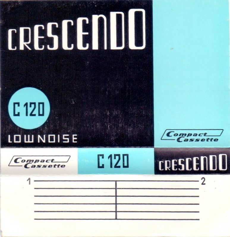 Compact Cassette Crescendo 120 Type I Normal 1974 Hong Kong
