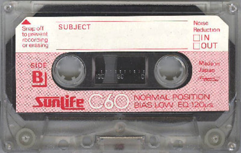 Compact Cassette Sunlife 60 Type I Normal 1973 Japan
