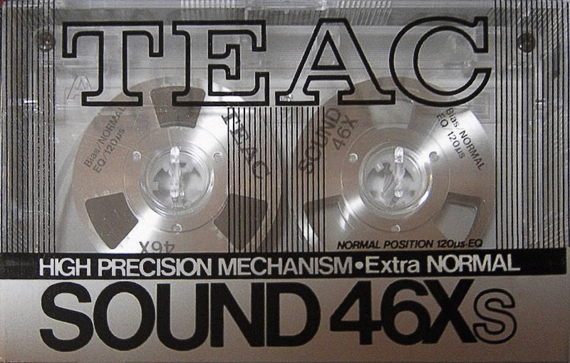 Compact Cassette Teac SOUND 46X 46 "46XS" Type I Normal 1986 Japan