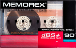 Compact Cassette Memorex dBS+ 90 Type I Normal 1989 Europe