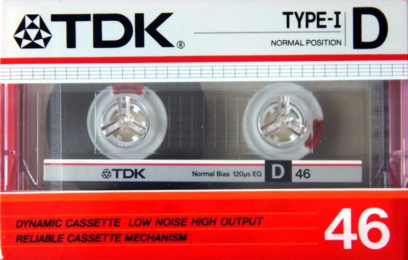Compact Cassette TDK D 46 Type I Normal 1985 Australia, Europe