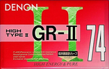 Compact Cassette Denon GR-II 74 "GR-2 74U" Type II Chrome 1994 Japan