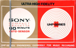 Compact Cassette Sony 60 "UHF" Type I Normal 1974 USA