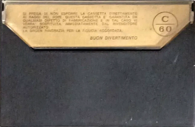 Compact Cassette Gruen 60 "Black" Type I Normal Italy