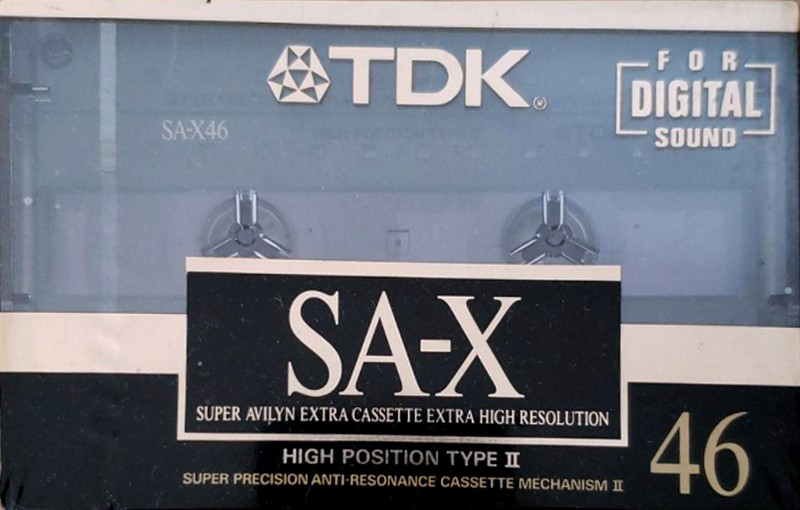 Compact Cassette TDK SA-X 46 "SA-X46M" Type II Chrome 1990 Japan