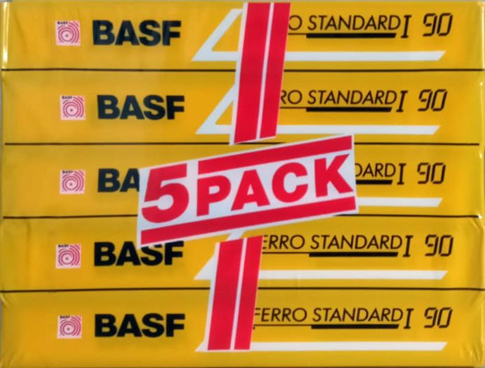 5 pack BASF Ferro Standard I 90 Type I Normal 1991 Europe