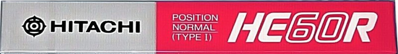 Compact Cassette Hitachi HE 60 "HE60R" Type I Normal 1985 Japan