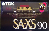 Compact Cassette TDK SA-XS 90 "SA-XS90EA" Type II Chrome 1992 Europe