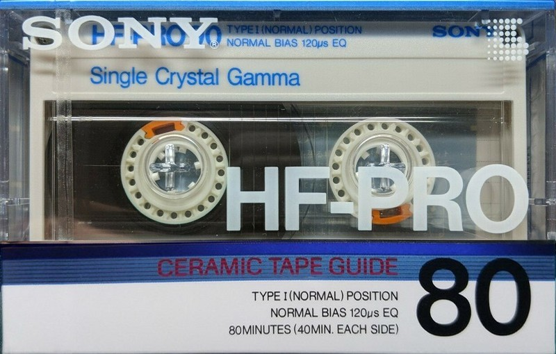Compact Cassette Sony HF-Pro 80 "HF-PRO 80N" Type I Normal 1986 Japan