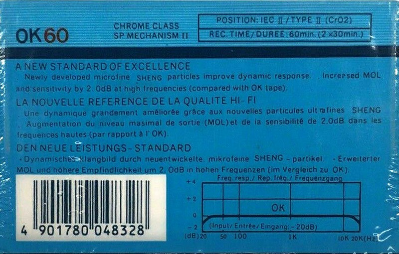 Compact Cassette Sheng 60 "OK810" Type I Normal China