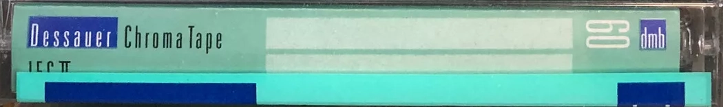 Compact Cassette dmb Dessauer Chroma Tape 60 Type II Chrome 1993 Europe