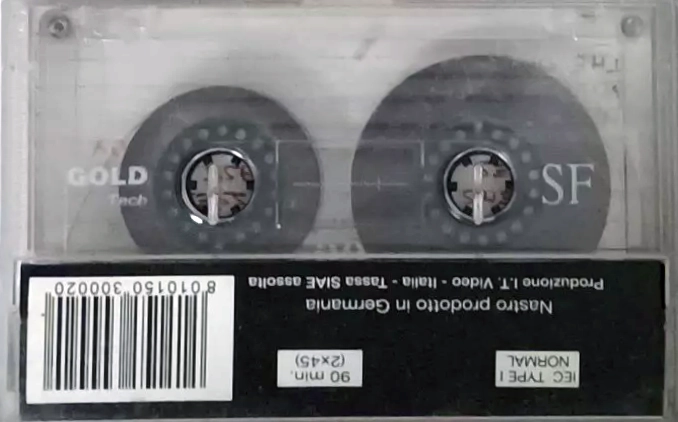 Compact Cassette Gold Tech SF 90 Type I Normal 1994 Italy