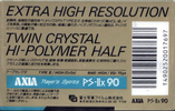Compact Cassette AXIA PS-IIx 90 Type II Chrome 1987 Japan