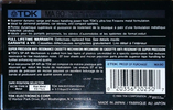 Compact Cassette TDK MA 90 Type IV Metal 1988 USA