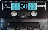 Compact Cassette Sony CDix II 50 "C-50CDX2a" Type II Chrome 1992 Japan