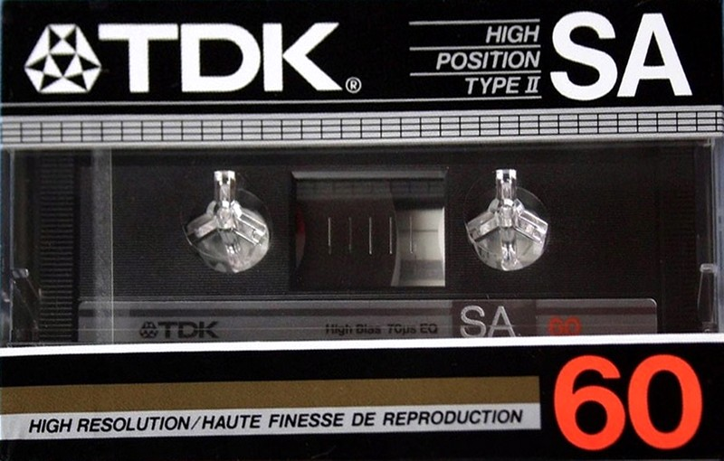 Compact Cassette TDK SA 60 Type II Chrome 1985 North America