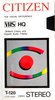 VHS, Video Home System Citizen HQ 120 Type I Normal Canada