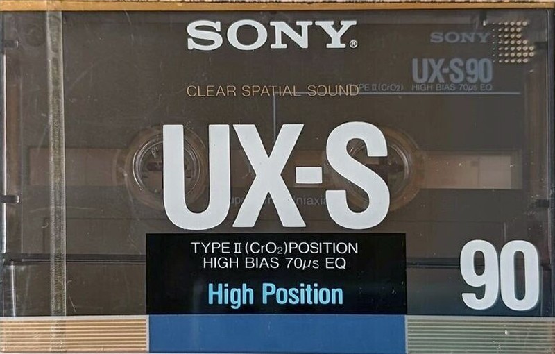Compact Cassette Sony UX-S 90 Type II Chrome 1988 Japan