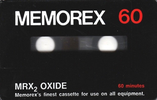 Compact Cassette Memorex MRX2 Oxide 60 Type I Normal 1974 USA