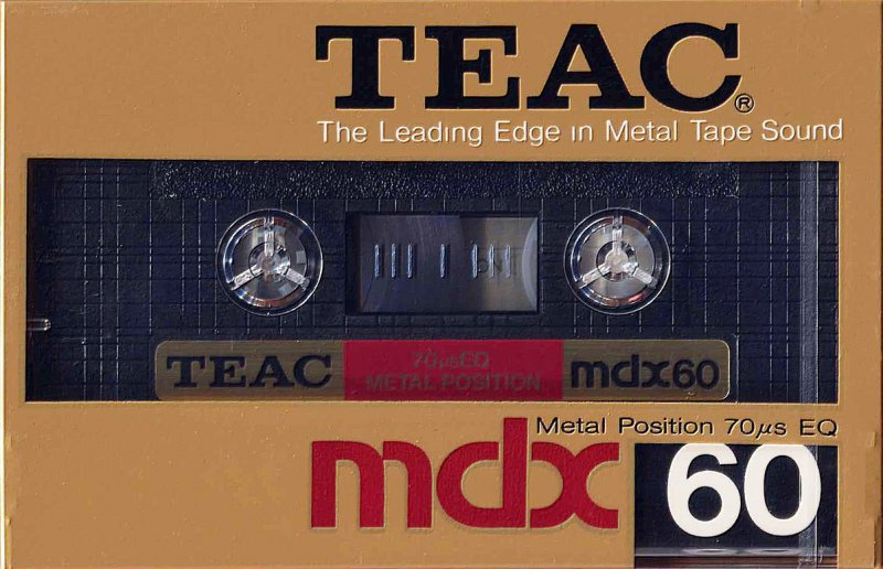 Compact Cassette Teac MDX 60 Type IV Metal 1984 USA