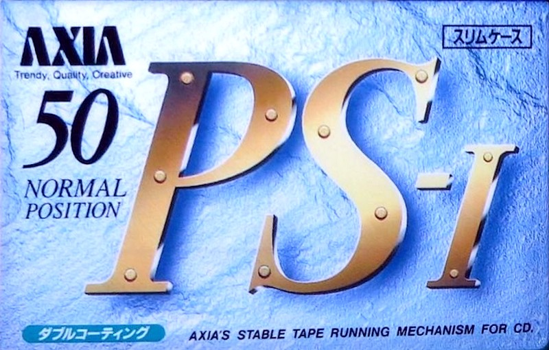 Compact Cassette AXIA PS-I / PS-1 50 "PS1 C 50" Type I Normal 1992 Japan