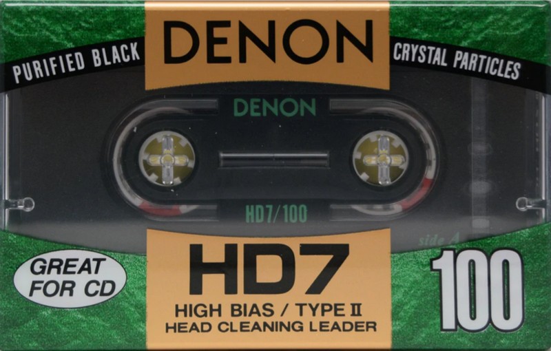 Compact Cassette Denon HD7 100 "HD7-100GED" Type II Chrome 1994 North America