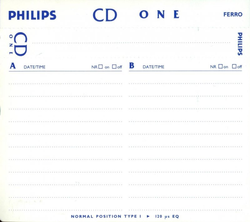 Compact Cassette Philips CD One 90 Type I Normal 1994 Europe
