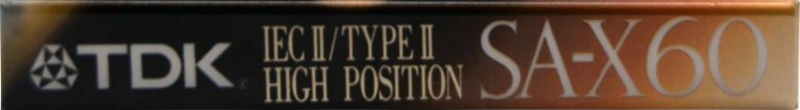 Compact Cassette TDK SA-X 60 "SA-X60ET" Type II Chrome 1992 Europe