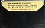 Compact Cassette TDK EC Endless 1 Endless Cassette 1971 USA