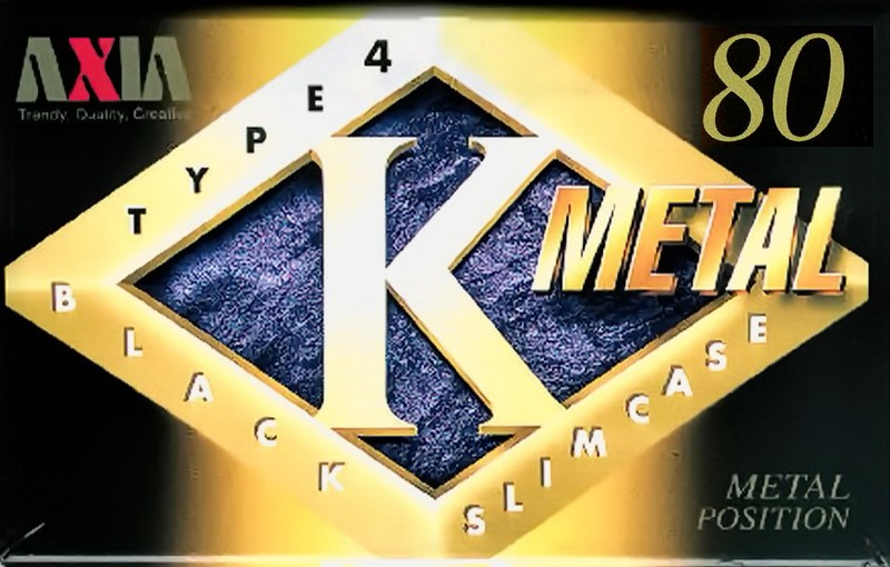 Compact Cassette AXIA K Metal 80 "KMC 80" Type IV Metal 1997 Japan