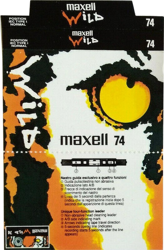 Compact Cassette Maxell Wild 74 Type I Normal 1992 Europe