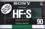 Compact Cassette Sony HF-S 90 Type I Normal 1988 Europe