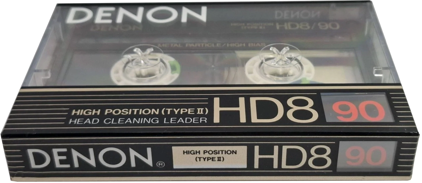 Compact Cassette Denon HD8 90 Type II Chrome 1988 Europe