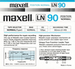 Compact Cassette Maxell LN 90 Type I Normal 1984 Europe